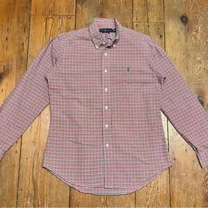 Ralph Lauren Red, Green, and White Checkered Men's Shirt